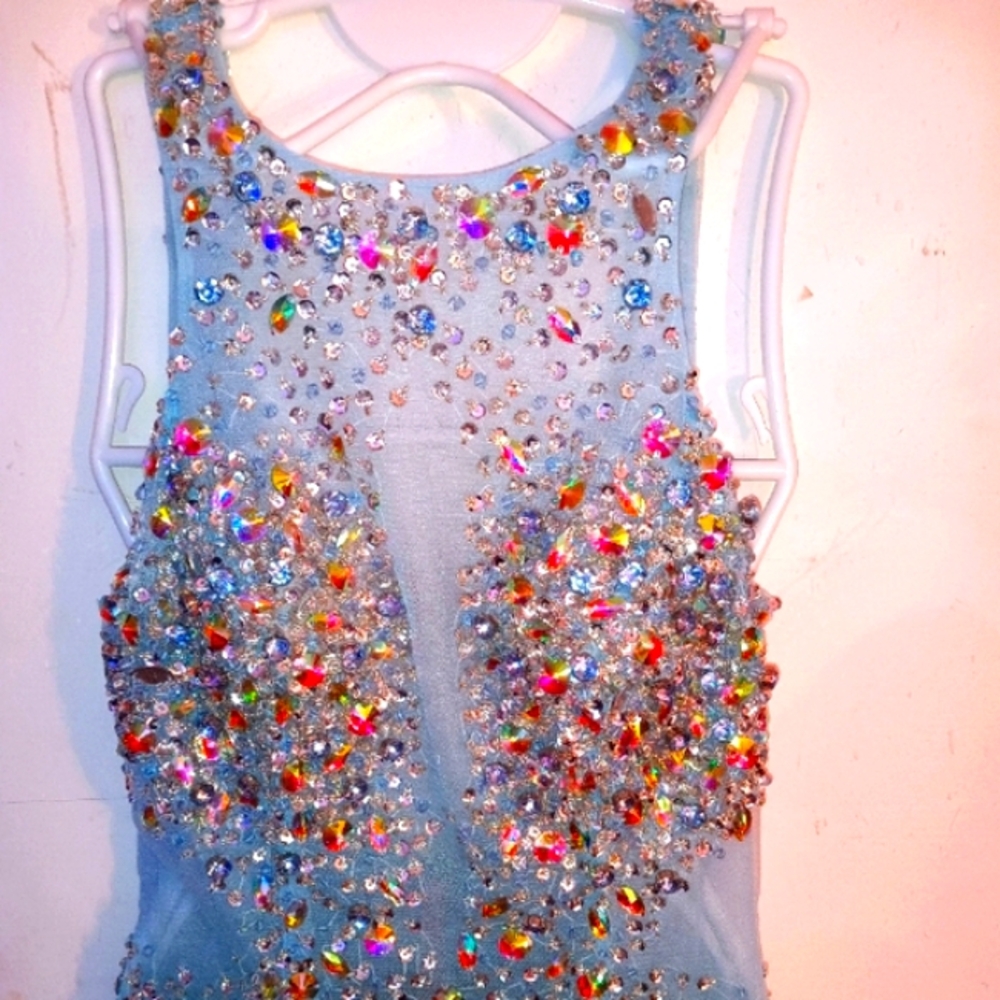 Sparkling Multicolor Gown - Picture 2 of 15